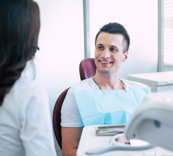 Smiling man in state of the art dental office